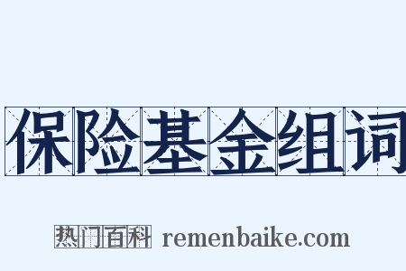 保险基金组词是什么意思的图片